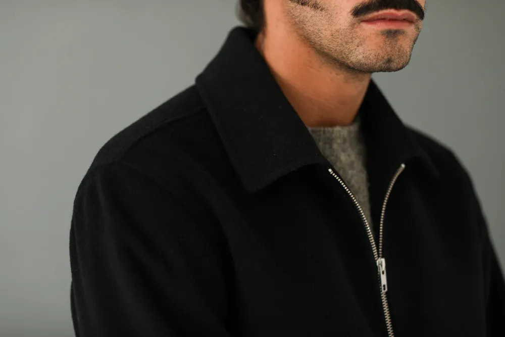 Drapeau Noir Veste Laine & Cachemire e Noir Hot