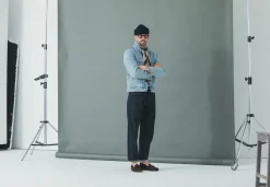 Drapeau Noir Veste "Type II" Denim Japonais Bleached Light Blue Discount