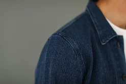 Drapeau Noir Veste Worker - Japanese Kimono Bleu Store