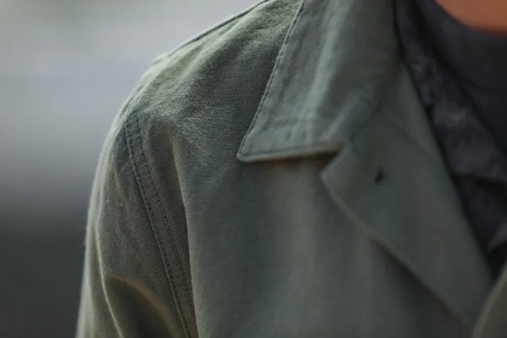 Drapeau Noir Veste Worker Canvas Japonais Khaki - New Fit Sale