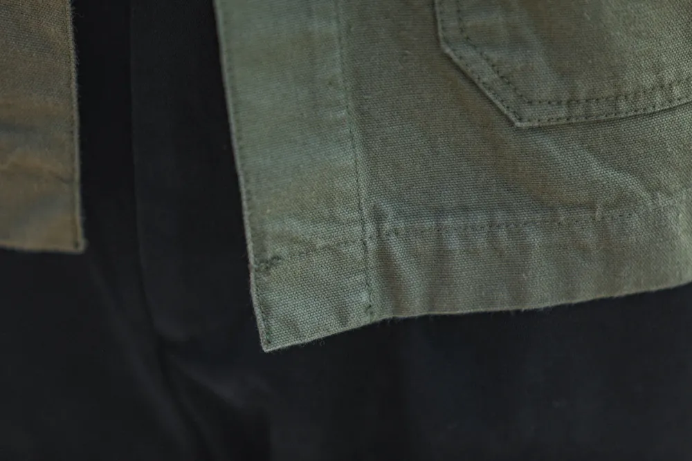 Drapeau Noir Veste Worker Canvas Japonais Khaki - New Fit Sale