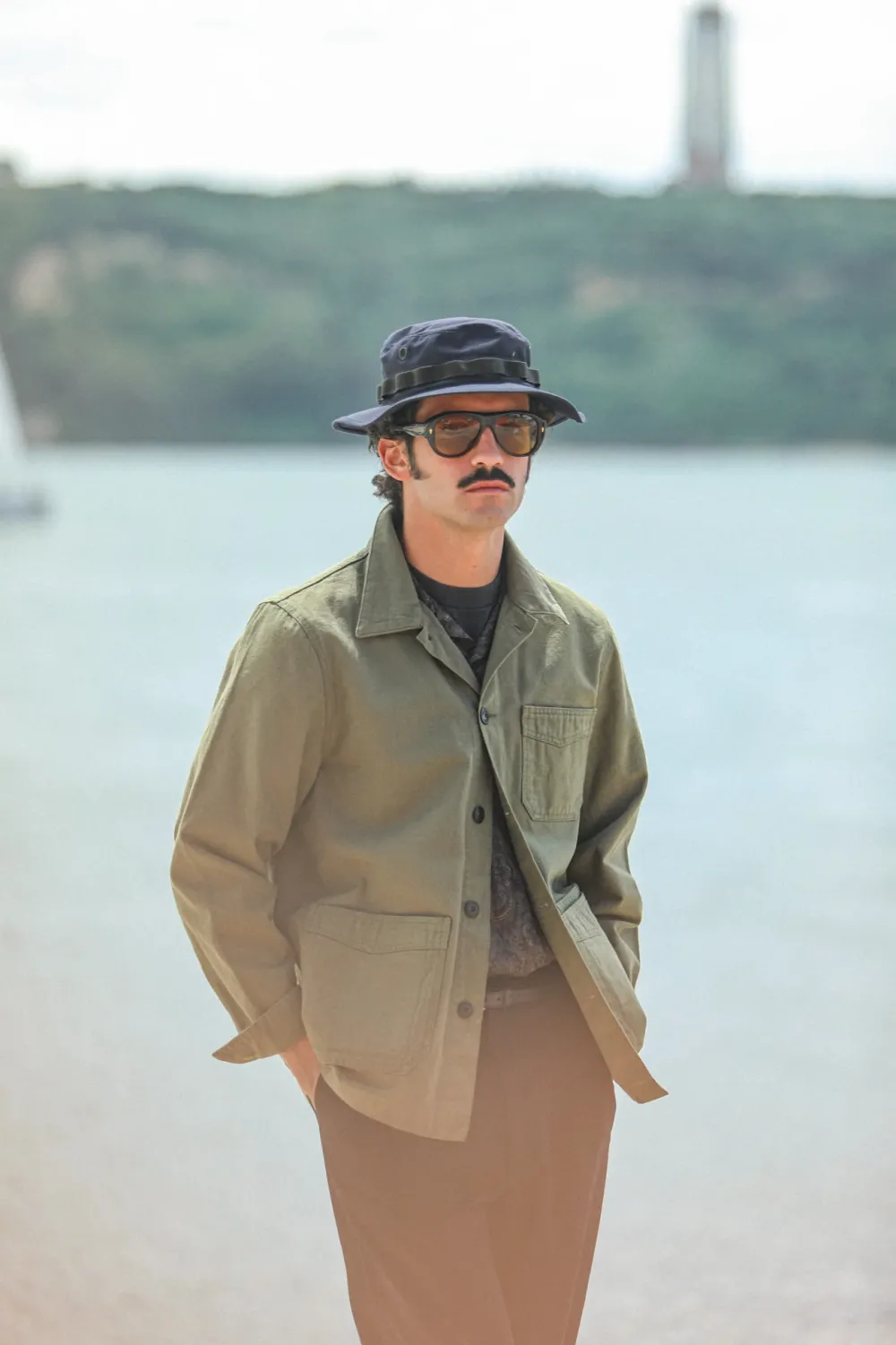 Drapeau Noir Veste Worker Canvas Japonais Khaki - New Fit Sale