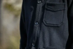 Drapeau Noir Veste Worker Laine & Cachemire Navy Clearance